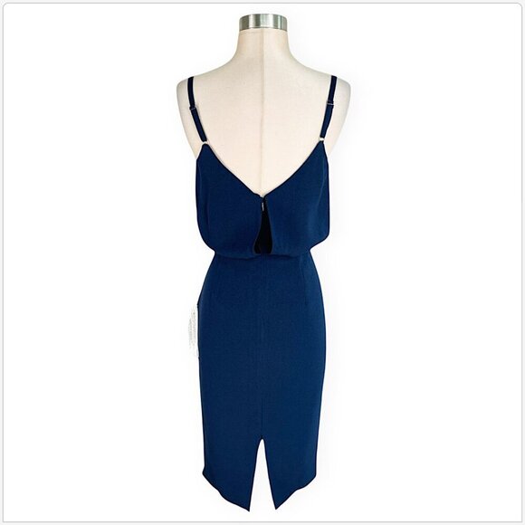 Dress the Population Alondra Blouson Sheath Midi Dress Sweetheart Neck NWT NEW S - Picture 4 of 5